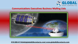 Communications Executives Business Mailing Lists