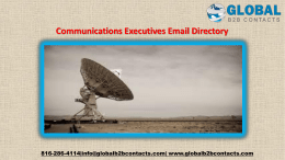 Communications Executives Email Directory