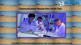 Communication Researcher Email Lists