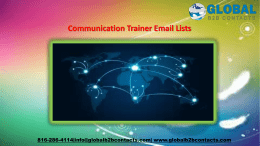 Communication Trainer Email Lists