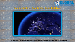 Communications Coordinator Email Database
