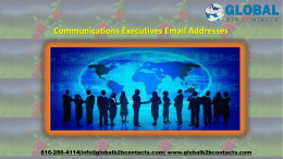 Communications Executives Email Addresses