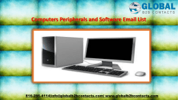 Computers Peripherals and Software Email List