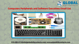 Computers Peripherals and Software Executives Email List
