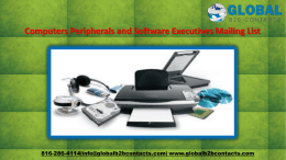 Computers Peripherals and Software Executives Mailing List