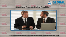 Director of Communication Email Lists