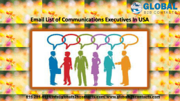 Email List of Communications Executives In USA