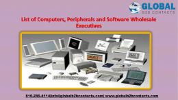 List of Computers, Peripherals and Software Wholesale Executives
