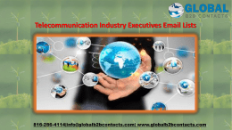 Telecommunication Industry Executives Email Lists
