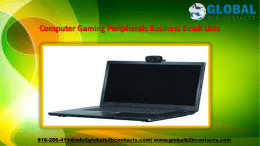 Computer Gaming Peripherals Business Email Lists