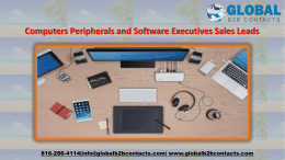 Computers Peripherals and Software Executives Sales Leads