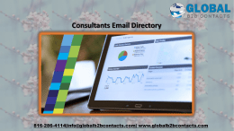 Consultants Email Directory