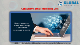 Consultants Email Marketing Lists