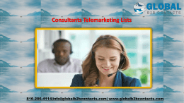 Consultants Telemarketing Lists