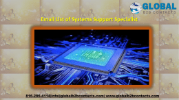 Email List of Systems Support Specialist
