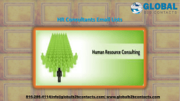 HR Consultants Email Lists