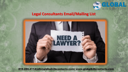 Legal Consultants EmailMailing List
