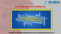 Technology Consultants Mailing Lists
