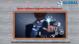 Senior Software Engineer Email Database