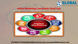 Online Marketing Consultants Email Lists