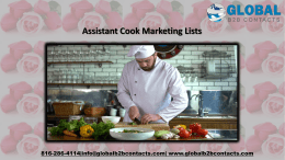 Assistant Cook Marketing Lists