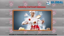 Celebrity Chef Email Addresses