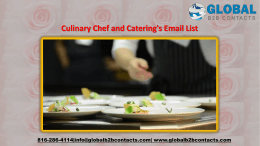 Culinary Chef and Catering's Email List