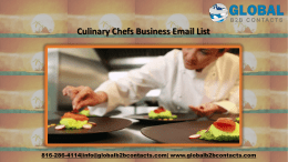 Culinary Chefs Business Email List