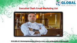 Executive Chefs Email Marketing List