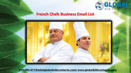French Chefs Business Email List