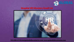 Hospital HR Directors Email List