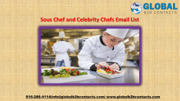 Sous Chef and Celebrity Chefs Email List