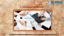 IT Consultants Mailing Lists