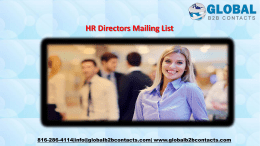 HR Directors Mailing List