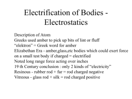 Electrification of Bodies