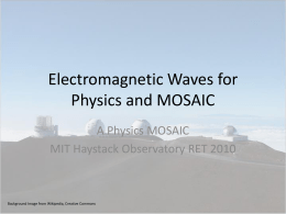 Unit 6 Electromagnetic Waves