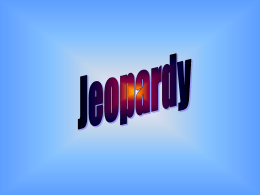 liElectricity and Magnetism Jeopardy