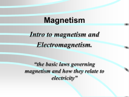 Magnetism - TeacherWeb