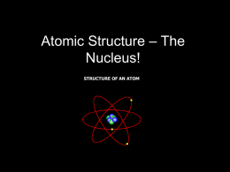Atomic Structure – The Nucleus!