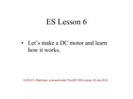 Lesson 6 DC Motors