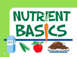 Nutrient Basics