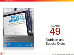 Nutrition and Special Diets - McGraw Hill Higher Education