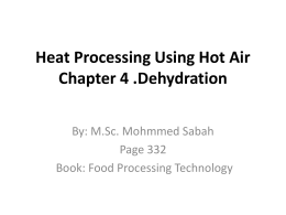 Chapter 4. Dehydration