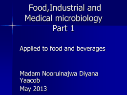 Food and industrial microbiology