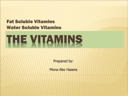 Fat-Soluble Vitamins