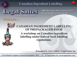 PP Canadian Ingredient Labelling
