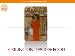 Zone 1 Sai Young Adults- Ceiling on Desires: Food