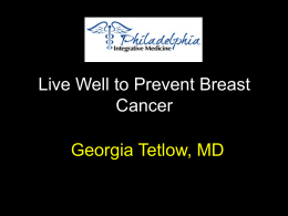 Preventing Breast Cancer Slide Presentation