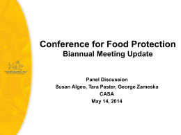 Conference for Food Protection Biannual Meeting Update
