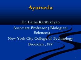 NEH Ayurveda Presentation
